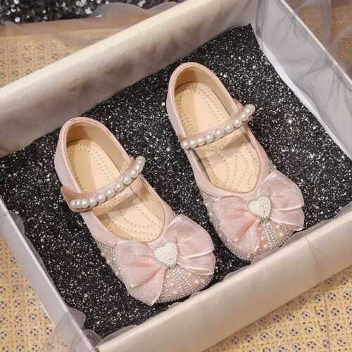 Girls’ Glitter Bow Party Shoe